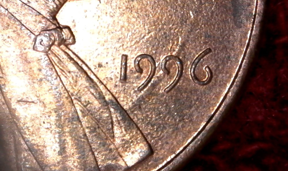 1996-P-Lincoln-Memorial-Cent-MDc-1c-1996-02-Mad-Die-Clash-Found-CRH!